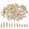 30/40 Stücke Unvollendete Holzbäume DIY Farbe Farbe Handwerk Weihnachtsbaum Dekor Unvollendete Holz Pilz Malerei Spielzeug Weihnachtsgeschenke