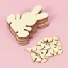 10/20 stücke Ostern Holz Hase Kaninchen DIY Holz Ornament Handwerk Kinder Spielzeug Geschenk Frohe Ostern Party Hause Desktop Dekoration 1