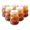 4/6pcs ins Glas Tasse hitze beständige Becher Trink geschirr transparente Tee Saft Milch Kaffee Tasse Streifen Bierkrug Party Geschenk