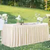 Rechteckige Tischdecke, elastisch, dick, Spandex, Faltenrock, Hochzeit, Event, Geburtstag, Kuchen, Tischdecke, Hotel-Ausstellung 1