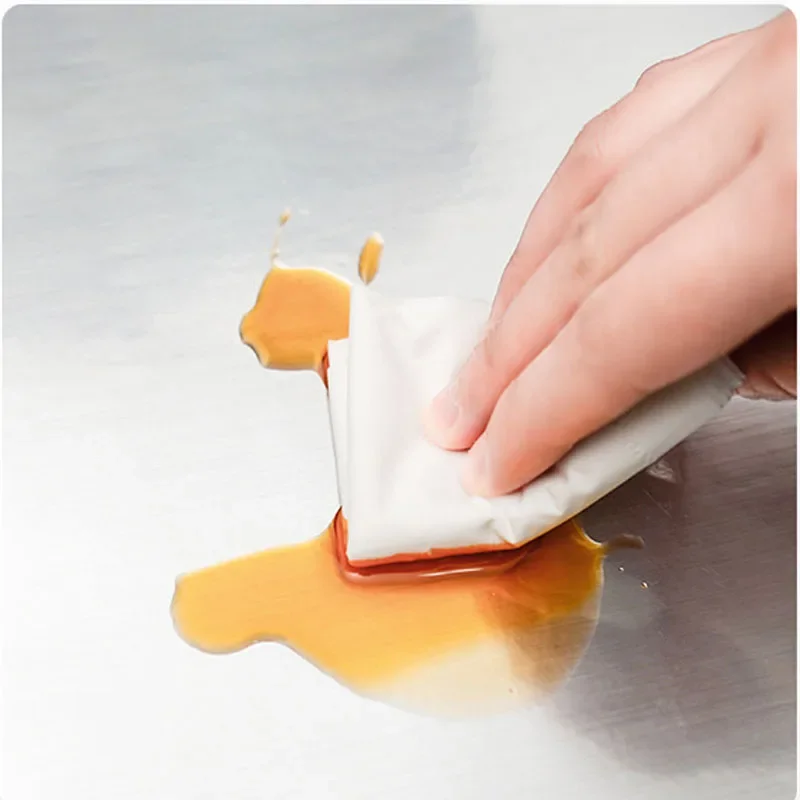 40 cm Metall-Wandaufkleber aus gebürstetem Silber, Edelstahl, für Küche, Wohnzimmer, Kühlschrank, Arbeitsplatte, selbstklebende Tapete 4