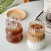 4/6er-Pack Kaffeetassen Vintage Gerippte Trinkgläser Hitzebeständige Becher Trinkgeschirr Transparente Tee-Saft-Milch-Kaffeetassen 3