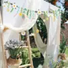 Buntes DIY Frühlingsblumen-Geburtstagsbanner für Kinder, Klassenzimmerdekoration, langes Blatt-Blumen-Happy-Birthday-Party-Hintergrundbild 5