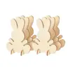 10/20 stücke Ostern Holz Hase Kaninchen DIY Holz Ornament Handwerk Kinder Spielzeug Geschenk Frohe Ostern Party Hause Desktop Dekoration 5