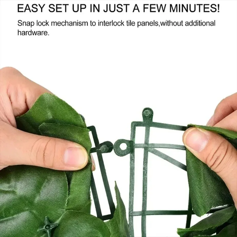 50 x 100 cm, realistischer künstlicher Efeu-Zaun, grüne Blattrebe, Sichtschutzwand, dekorative Pflanzen für Garten, Terrasse, Außenbereich 5