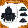 4 Stück 3D-gedruckte Spinne mit 10 beweglichen Beinen und realistischen Augen – gruselige coole Schreibtischdekoration, Schlüsselanhänger, Taschenanhänger, einzigartiges Halloween-Geschenk 4