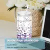 6PCS 16oz Klarer Plastikbecher Bambusdeckel Strohbecher Doppelwandiger Schneekugelbecher Vorgebohrte Wasserflasche Einmachglas Becher Trinken 3