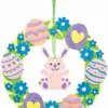 Osterkranz, Schilder, Dekorationen, DIY, Holz, Oster-Bastelsets, Ostereier, Hase, Küken, Holzaufkleber, Pom-Poms, Kulleraugen für Kinder 5