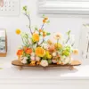 Frühling künstliche Blumen Arrangement Herzstück Home Office Dekor gefälschte Blumen Hochzeit Party Display Requisiten Geschenke für Frauen 2