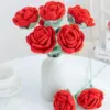 1/3 Stück Künstliche Blumen Handgefertigte Gehäkelte Rosen Fertigprodukt für Garten Hochzeit Brautsträuße Heim Bonsai Party DIY Geschenk