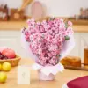 Valentinstag rosa Kirschblüte Pop-up-Karte Box Blumenstrauß Geburtstag Muttertag handgemachtes Geschenk für Freundin 2
