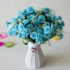 30 cm 15 Köpfe Künstliche Mini Rosen Blumenstrauß Hause Wohnzimmer Büro Desktop Ornament Gefälschte Blumen Hochzeit Party Decor 1