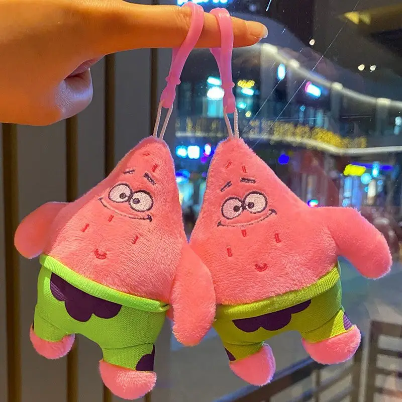 12-14cm SpongeBob Süße Cartoon-Plüschpuppe Patrick Star Anime-Schlüsselanhänger Spielzeug Kindergeburtstagsgeschenk 4
