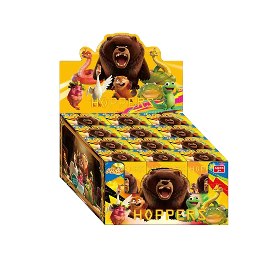 Pixar Hoppers Beaver Transformation Project Schlüsselanhänger Blind Box Charaktermodell-Spielzeug mit zufälliger Karte als Geschenk für Kinder 4