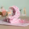 Valentinstag rosa Kirschblüte Pop-up-Karte Box Blumenstrauß Geburtstag Muttertag handgemachtes Geschenk für Freundin 3