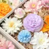 20/52 Stück zufällige Mischung künstliche Blumen aus Seide, künstliche Blumen für Zuhause, Raumdekoration, DIY 2026, Geschenke, Accessoires, Braut, Hochzeitsdekoration 4