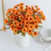 Künstliche Gänseblümchen-Blumenarrangements aus Kunststoff, künstliche Pflanzen für Hochzeiten, Heimpartys, Geschenke, handgehaltene Arrangements, Festivalsträuße 5