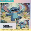 Disney Stitch und Mickey Home Decor Druckmotiv | 2D-Flachpuzzle, ideal für Denkspiele für Erwachsene, zum Aufhängen im Schlafzimmer, für Partys