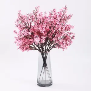 Neue Lange Künstliche Sakura-Blüten Seidenblütenblätter Frühling Winter Garten Topfpflanzen Hochzeitsdekoration DIY Heim-Bouquet Dekoration