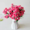 30 cm 15 Köpfe Künstliche Mini Rosen Blumenstrauß Hause Wohnzimmer Büro Desktop Ornament Gefälschte Blumen Hochzeit Party Decor 3