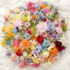 20/52 Stück zufällige Mischung künstliche Blumen aus Seide, künstliche Blumen für Zuhause, Raumdekoration, DIY 2026, Geschenke, Accessoires, Braut, Hochzeitsdekoration