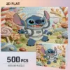 2D-Flachbild, Disney Stitch und Mickey Mouse, dekorative 2D-gedruckte Kunst für Zuhause, Puzzle, eine pädagogische Herausforderung für Erwachsene, S