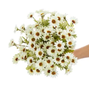 Künstliche Gänseblümchen-Blumenarrangements aus Kunststoff, künstliche Pflanzen für Hochzeiten, Heimpartys, Geschenke, handgehaltene Arrangements, Festivalsträuße
