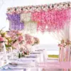 5/10/20 Stück Glyzinien Künstliche Blumenrebe 60 cm Hängende gefälschte Blumen Girlande für Heimdekoration Garten Hochzeit Party Dekoration Wand 5
