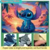 Stitch Sunset Beach Puzzle – Lebhaftes Cartoon-Design, strapazierfähiger weißer Karton, perfekt für Spaß für Erwachsene und die ganze Familie, verbessert die Spielerfreude 5