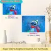 Stitch Schneemütze Spaßiges Dickes Langlebiges Weißes Kartendesign Bestseller Papierpuzzle, Elegante Verpackungsbox, Rechteckige Form, Gehirntraining 4