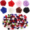 20 Stück 1,5 cm Polter-Rosen, farbige Mini-Kunstblumen für Nähbedarf, DIY-Bastelarbeiten, Kranz, Hochzeit, Haarnadeln, Ornament