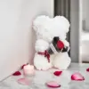Trageblumenstrauß aus Schaumstoff mit Rosen-Teddybär. Ideal für Hochzeiten, Muttertag, vielen Dank für Krankenschwestern/Lehrer oder andere Feiern!