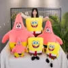 30-100CM SpongeBob Puppe Schwammkopf Patrick Star Plüsch Anime Cartoon Spielzeug Weiche Nette Gefüllte Sammlung Kinder Geburtstag geschenk 1
