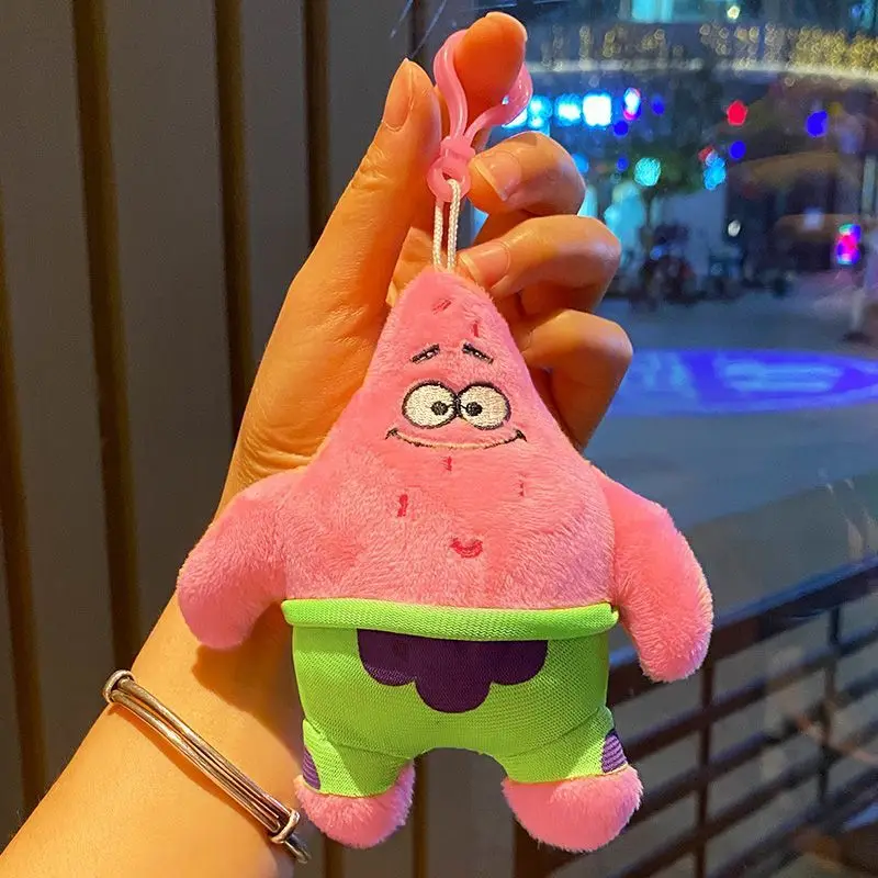 12-14cm SpongeBob Süße Cartoon-Plüschpuppe Patrick Star Anime-Schlüsselanhänger Spielzeug Kindergeburtstagsgeschenk 3