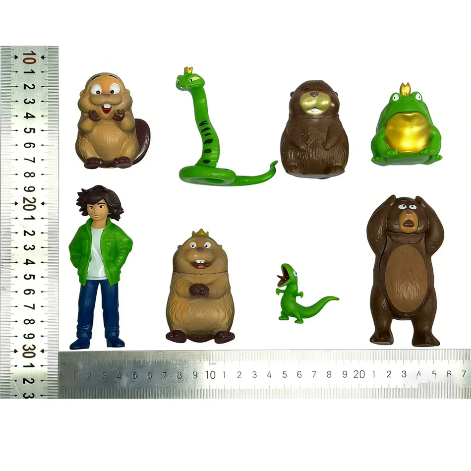 8-teiliges Disney Pixar Hoppers Beaver Transformation Plan Actionfiguren-Set, niedliche Cartoon-PVC-Modellspielzeuge, Geschenk für Kinder 2