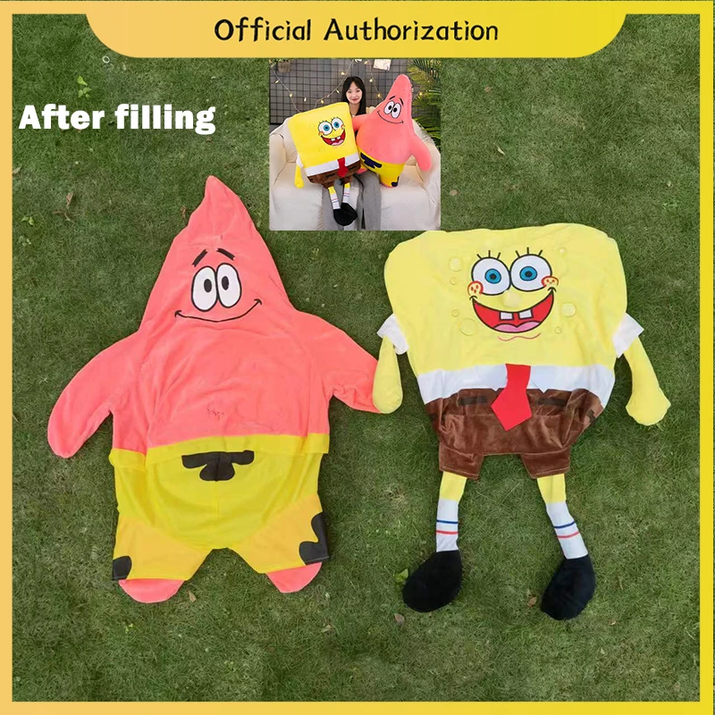 35-100CM Anime SpongeBob Schwammkopf Halbzeuge Muschelleder Patrick Star Plüschtier Niedliches gefülltes Kindergeburtstagsgeschenk