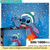 Stitch Schneemütze Spaßiges Dickes Langlebiges Weißes Kartendesign Bestseller Papierpuzzle, Elegante Verpackungsbox, Rechteckige Form, Gehirntraining 1
