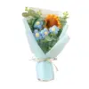 Künstlicher Blumenstrauß Gehäkelter Strauß Handgemachter Sonnenblumen-Gänseblümchen-Blumenstrauß Muttertag Geburtstagsgeschenk Ewige Blume