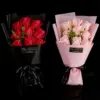 1/2 Stück Seiden-Seifenblumen Rosenstrauß Künstliche Blumen für Zuhause Hochzeit Geburtstag Valentinstag DIY Geschenk Heimdekoration