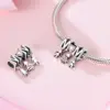 Muttertag 925 Sterling Silber Charms Perlen Liebe Mama Herz Anhänger für Armband Damen Schmuck Geschenke 5