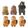 6-teiliges Set Neue Film-Hoppers Beaver Transformation Plan Beaver Actionfiguren Spielzeug Sammlermodell Puppe Fan-Geschenk