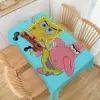 Anime S-SpongeBob SquarePants Wacky Tischdecke, Frühling, Sommer, Bauernhaus, französischer Stil, Tischdecke, wasserdichter Stoff, individuelle Größe 4