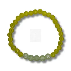 Personalisiertes Namens Armband Gelb „STIER“