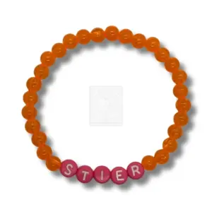 Sternzeichen Armband STIER Orange Pink