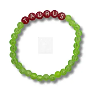 Sternzeichen Armband TAURUS Grün Rot