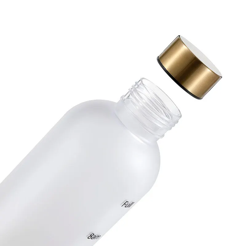 1l Flasche mit Zeit marke 32 oz motivierende wieder verwendbare Fitness sportarten im Freien reisen auslaufs icher bpa frei gefroste ter Kunststoff 6
