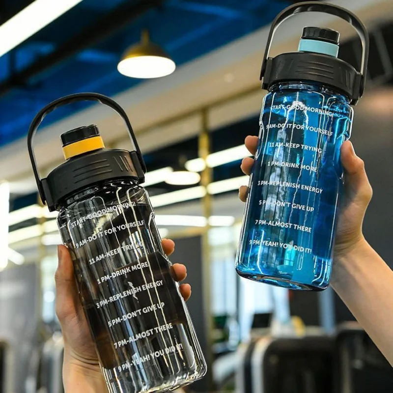 Supergroßer Wasserbecher für Studenten, Outdoor-Sport und Fitness, stoßfeste und hochtemperaturbeständige Wasserflasche 1