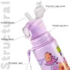 Auslaufsichere Capybara-Wasserflasche, optisch ansprechende Bären-Wasserflasche mit Tragegurt – tragbar für Sport und Fitness, BPA-frei 5