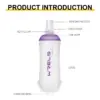 WRELS faltbare Silikon-Weichflaschen-Wasserflasche für Outdoor-Sport, Laufen, Camping, faltbare TPU-Weichflasche, Wasserbeutel, BPA-frei 4