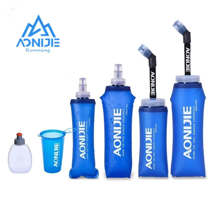 AONIJIE 250 ml 500 ml weiche Flasche, zusammenklappbar, faltbar, TPU, BPA-frei, zum Laufen, Trinkrucksack, Hüfttasche, Weste SD09 SD10